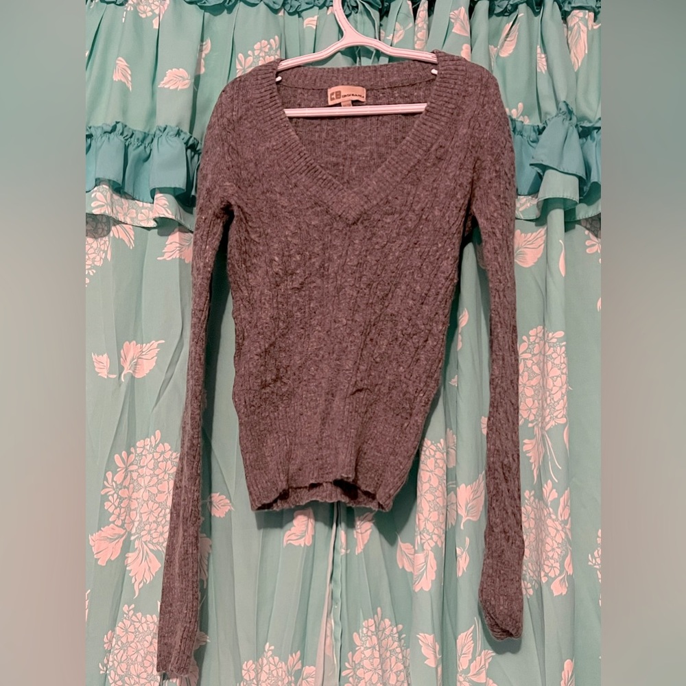 Gray CROPTOP Knit sweater